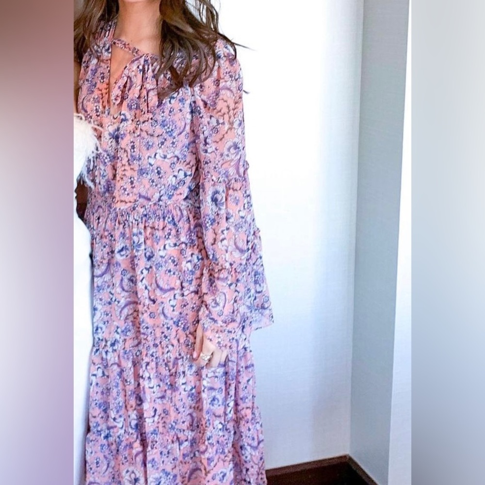 Pink MISA Los Angeles long sleeve dress